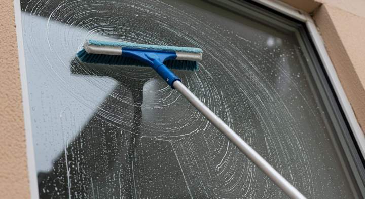 Lavage de vitres, y compris en hauteur